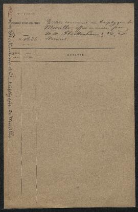 Dossier concernant un triptyque peint à fresque par Murillo représentant La Vierge et l’Enfant, o...