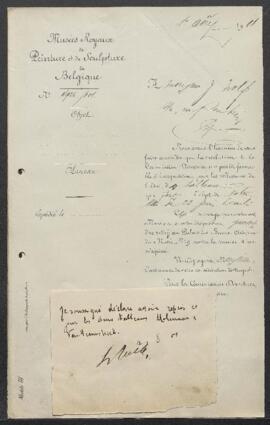 Dossier concernant deux tableaux, un de Egbert van Heemskerk et un de Jan Molenaar, offerts en ve...