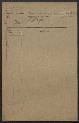Dossier concernant plusieurs tableaux anciens, de Antoon van Dyck, Rubens, Watteau, Breughel de V...