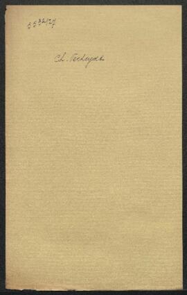 Dossier concernant des études de Charles Verheydt. — Sans suite.