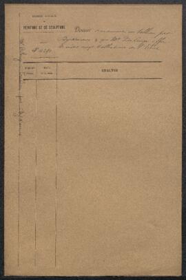 Dossier concernant un tableau de Dyckmans peint en 1837 représentant La famille De [Liuge ?], off...
