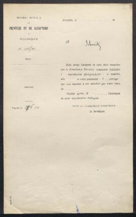 Dossier concernant un Christ mourant agenouillé et moqué par les gens, tableau signé J. Jor, offe...