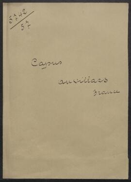 Dossier concernant la demande de renseignements de Mr F. Capus (France, Auvillars) désirant savoi...