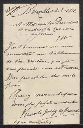 Dossier concernant un tableau, (sujet non spécifié), de [Theodor?] van Thulden, offert en vente p...
