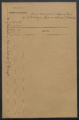 Dossier concernant un dessin au lavis de G. Herreyns représentant Le roi Gustave Wasa qui jette s...
