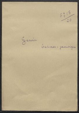 Dossier concernant la demande de renseignements de Jean Genin (Jamoigne) sur trois tableaux en sa...