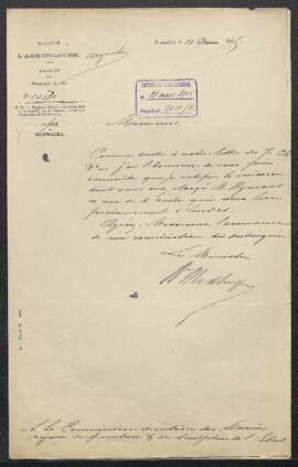 Dossier concernant un dessin de Messonier [prénom ?] offert en vente par Mr Cels (Bruxelles). — O...