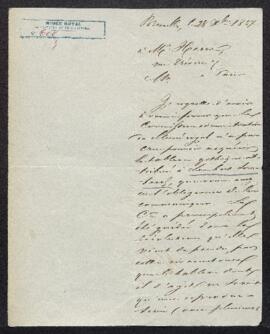 Dossier concernant un tableau attribué à Lambert Lombart, offert en vente par Mr Héris. — Sans su...