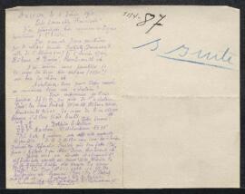 Lettre du Docteur Eckstein (Aachen) offrant différents tableaux en vente, notamment une peinture ...