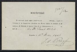 Dossier concernant une oeuvre, offerte en vente par Mr. Paul Otlet (Bruxelles). — Offre refusée.