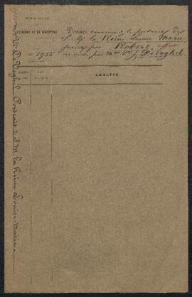 Dossier concernant un Portrait de S. M. la reine Louise-Marie d’Orléans peint par [Alexandre ?] R...