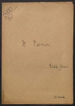 Dossier concernant une demande d' autorisation de photographier des œuvres en vue de la réalisation d’un film de propagande par Mr Newman (Etat-Unis).