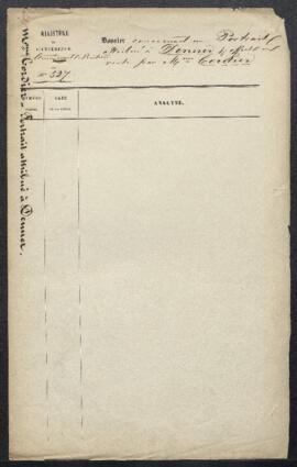 Dossier concernant un Portrait attribué à Balthasar Denner, offert en vente par Mme veuve Cordier...