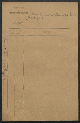 Dossier concernant un tableau de Dirk Hals, La Noce, offert en vente par Mr Jos[eph] de Kuyper, d...