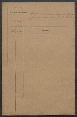Dossier concernant deux tableaux anciens offerts en vente par Mr H.G. Haas (Allemagne, Clèves). —...