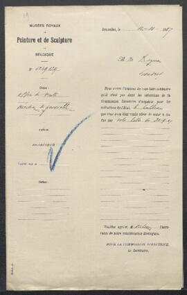 Dossier concernant une Nativité tableau attribué à Gérard Honthorst, offert en vente par Mr Heyma...