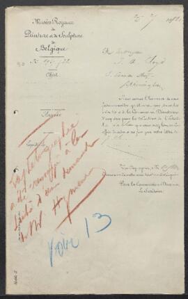 Dossier concernant le renvoi d’une photographie à I.A. Lloyd (Angleterre, Birmingham).