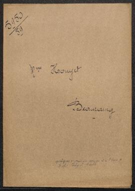 Dossier concernant des croquis à l'encre et au crayon de Edouard Manet et Félicien Rops offerts e...