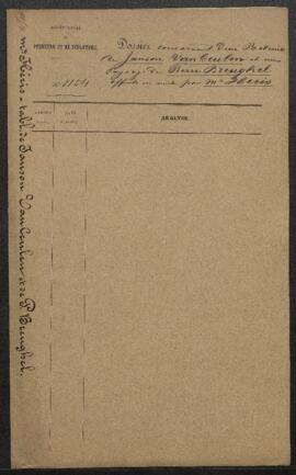 Dossier concernant un Portrait d’homme et un Portrait de femme par Janson van Ceulen et un Paysag...