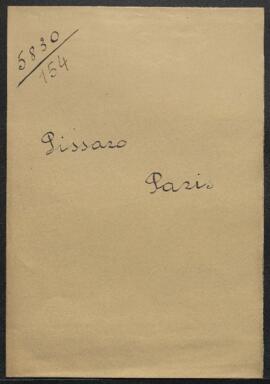 Dossier concernant une demande de Mr L. R. Pissaro (France, Paris) désirant savoir si le Musée, d...