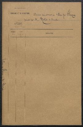 Dossier concernant un tableau signé Ch[arles ?] Jacques représentant Des moutons surpris par l’or...