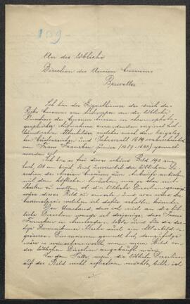 Lettre concernant un tableau de Frans Francken junior, offert en vente par Josef Schweng (Hongrie...