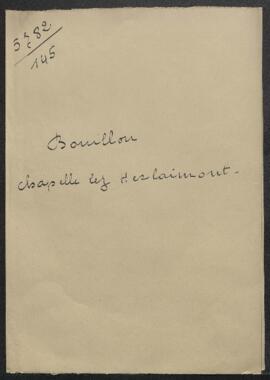 Lettre de Mr Oscar Bouillon (Chapelle lez Herlaimont) désirant avoir des renseignements sur le pe...