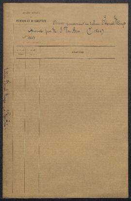 Dossier concernant un petit tableau d’Ismaël Mengs représentant Diane au bain, offert en vente pa...