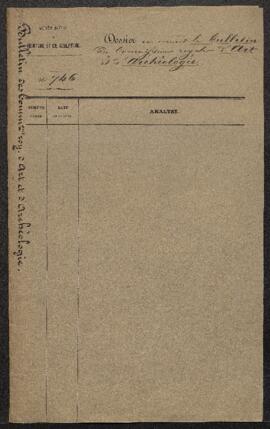 Dossier concernant le Bulletin des Commissions royales d’Art et d’Archéologie.