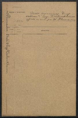 Dossier concernant deux tableaux d’Eugène Verboekhoven (sujets/titres non mentionnés), offert en ...