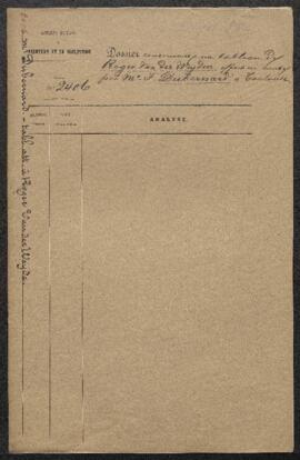 Dossier concernant un tableau de Rogier van der Weyden représentant L’ensevelissement du Christ, ...