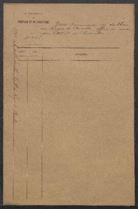 Dossier concernant un triptyque attribué à Roger de Bruxelles [Rogier van der Weyden], offert en ...