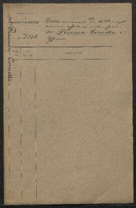 Dossier concernant quatre tableaux offerts en vente par Mr Pironon-Cornette (Ypres), à savoir un ...