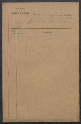 Dossier concernant un tableau représentant Le paiement de la dîme, offert en vente par Mr G. Grot...