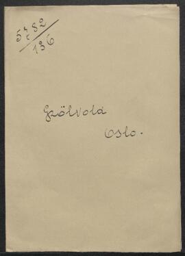Dossier concernant une demande de renseignements de Mr Magnus Grölvold (Suède, Oslo), relative à ...