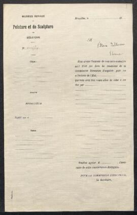 Dossier concernant un buste en marbre, sculpture de Antonio Canova, offert en vente par Mme Vitto...