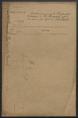 Dossier concernant un Portrait Historique de la conservation [ISAD(G) 3.2.3] de Edouard Bommel pe...