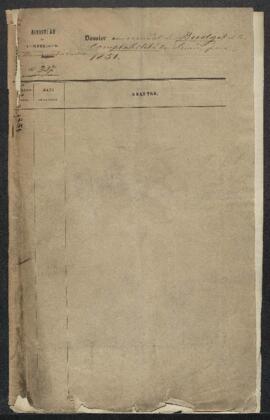 Dossier concernant le budget et la comptabilité de 1851.