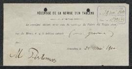 Dossier concernant une gravure représentant Daniel dans la fosse aux lions, offerte en vente par ...