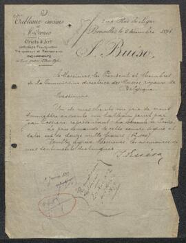Dossier concernant une Decente de Croix de Jan Cossiers, signée et datée, offerte en vente par l’entremise du marchand J. Buéso (Bruxelles). — Sans suite.