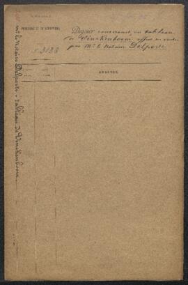 Dossier concernant un Paysage de Vinckenboom (inv. 3173), acquis par l’entremise du notaire C. De...