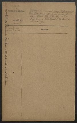 Dossier concernant quatre tapisseries anciennes d’Oudenaerde offertes en vente par Mme veuve De P...