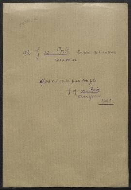 Dossier concernant un Autoportrait de Philippe J. Van Brée, miniature offerte en vente par son fi...