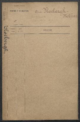 Dossier concernant un tableau de Van der Haert représentant La famille de l’artiste, offert en ve...