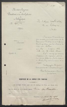 Dossier concernant un tableau attribué à Adriaan Brouwer, signé AB, daté 1637, représentant un Fu...