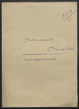 Dossier concernant la demande de renseignements de Mr F. Mommaels (Schaerbeek) sur un Portrait du...