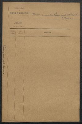 Dossier concernant un tableau (sans autre spécification) offert en vente par Mr F. Meuser (Bruxelles, Saint-Gilles). — Offre refusée.