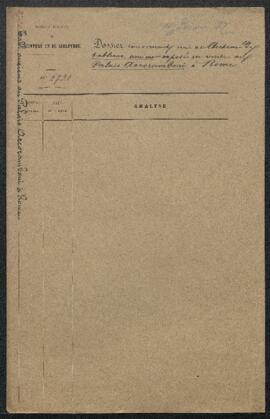 Dossier concernant une collection de tableaux anciens exposée en vente au Palais Accoramboni à Ro...