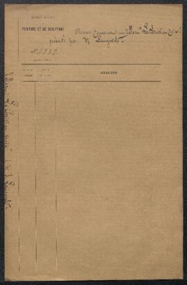 Dossier concernant un petit tableau représentant un Christ en Croix, offert en vente par Isidore ...