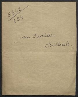 Dossier concernant un autographe de G[iuseppe] Garibaldi offert en vente par Mr van Malder (Dilbe...